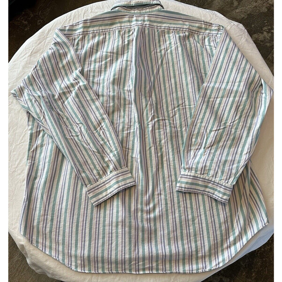 Ralph Lauren Classic Fit purple/blue/green Striped purple Pony Button XXL Shirt - Picture 10 of 10